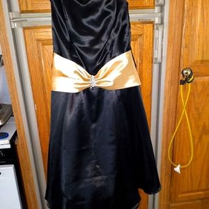 Beautiful black with gold bow dress
